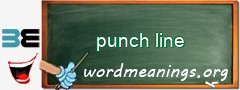 WordMeaning blackboard for punch line
